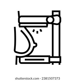 mammogram gynecologist line icon vector. mammogram gynecologist sign. isolated contour symbol black illustration