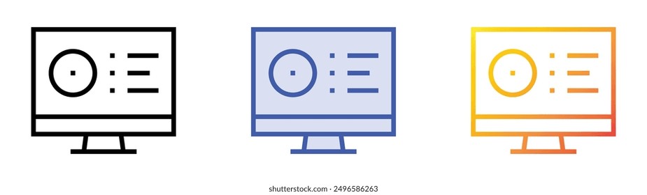mammogram icon. Linear, Blue Fill and Gradient Style Design Isolated On White Background
