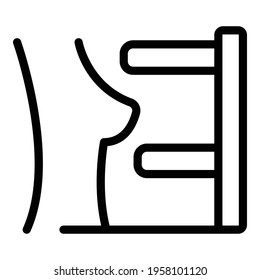 Mammogram icon. Outline Mammogram vector icon for web design isolated on white background