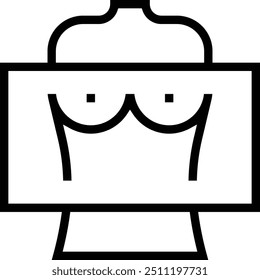 mammogram icon. Thin linear style design isolated on white background