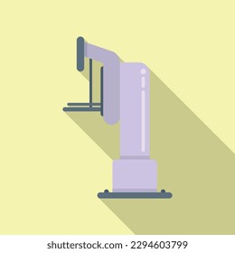 Mammogram machine icon flat vector. Breast health. Clinic patient