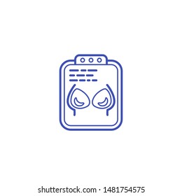 Mammogram vector icon on white