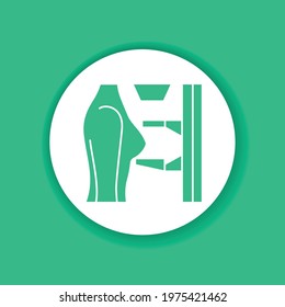 Mammography color glyph icon. Medical and scientific concept. Laboratory diagnostics. Pictogram for web, mobile app, promo.