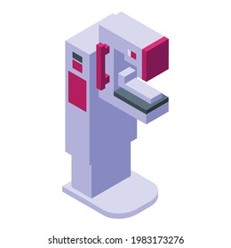 Mammography machine breast icon. Isometric of Mammography machine breast vector icon for web design isolated on white background