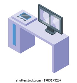 Mammography machine clinic icon. Isometric of Mammography machine clinic vector icon for web design isolated on white background