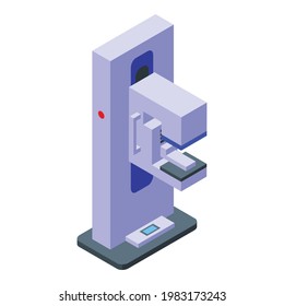 Mammography machine cure icon. Isometric of Mammography machine cure vector icon for web design isolated on white background