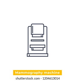 Mammography machine, line vector icon