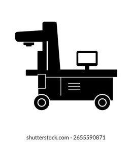 Mammographie Maschine Symbol Icon.vector flach schwarz einfache Illustration für Web und App..eps