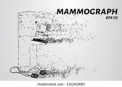 Mammography of the particles. Mammography consists of dots and circles. Vector illustration