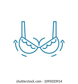 Mammological examination linear icon concept. Mammological examination line vector sign, symbol, illustration.