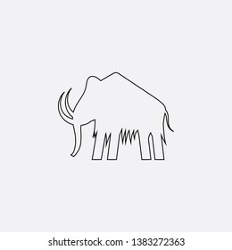 mammoth animal icon sign signifier vector