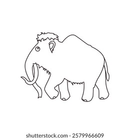 Mammoth animal vector symbol illustration