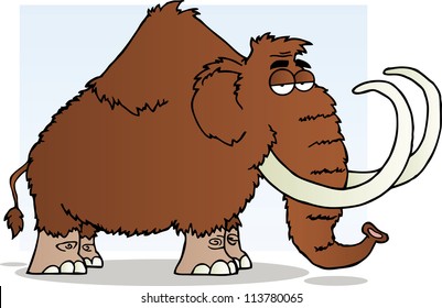 Mammoth Cartoon Mascot Character