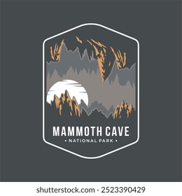 ilustração do logotipo da mancha do Parque Nacional da caverna do mamute