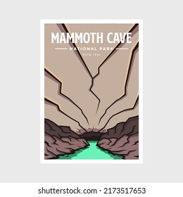 Mammoth Cave National Park poster vector illustration design