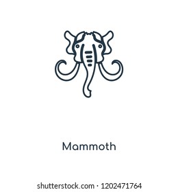 Mammoth concept line icon. Linear Mammoth concept outline symbol design. This simple element illustration can be used for web and mobile UI/UX.