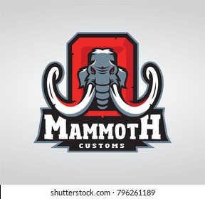 Mammoth Custom design logo.