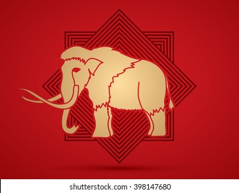 Mammoth designed online square background graphic vector.