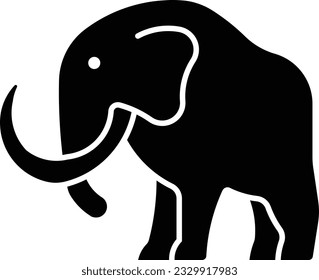 mammoth elephant extinct animal wild Glyph