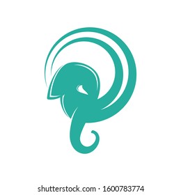 mammoth elephant head logo design