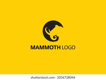 inspiración del logotipo del elefante mammoth vectorial