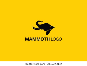 mammoth elephant logo vector icon illustration inspiration