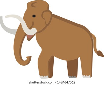 Mammoth flat illustration on white