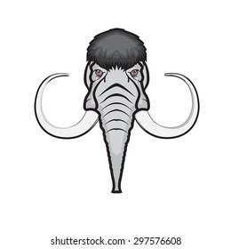 Mammoth Head. Mammoth Vector Logo.Paleo Diet Logo