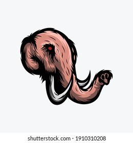 mammoth head vintage logo. mammoth vintage logo suitable for sport logo and brand logo 