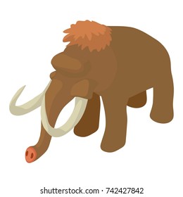 Mammoth icon. Isometric illustration of mammoth vector icon for web