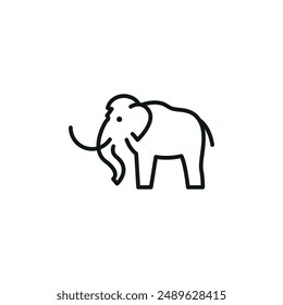 Mammoth icon. Simple mammoth icon for social media, app, and web design. Vector illustration.