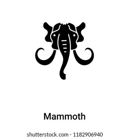 Mammoth icon vector isolated on white background, logo concept of Mammoth sign on transparent background, filled black symbol