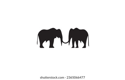 Mammoth icon vector, solid black logo illustration, black pictogram isolated on white background