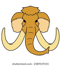 mammoth illustration hand drawn isolated vector