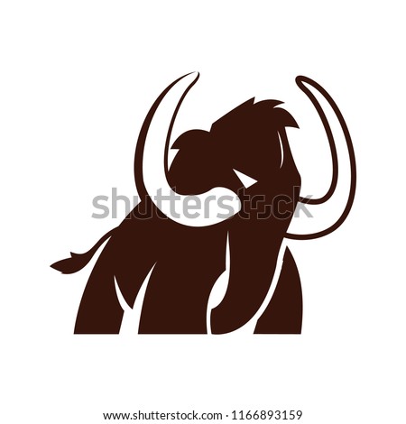 mammoth illustration logo icon vector