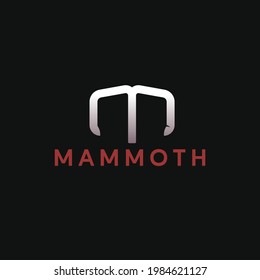 Mammoth Initial M logo design letter M sign