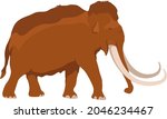 mammoth isolated on white background vector