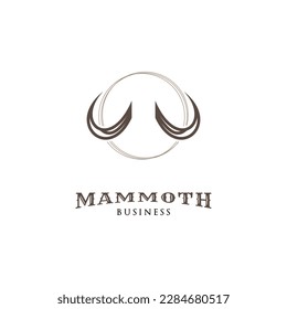 Mammoth Ivory Icon Logo Design Template