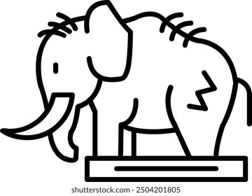 Mammoth Line vector Icon Design