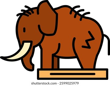 Mammoth Line vector Icon Design