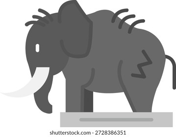 Mammut Linie Vektor Icon Design