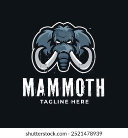 Design de esporte para crachá de logotipo de mamute