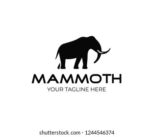 Mammoth logo design. Ancient animal vector design. Extinct animal logotype