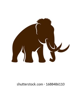 Mammoth logo design vector template. Silhouette of Mammoth design illustration