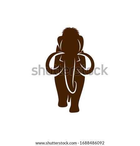 
Mammoth logo design vector template. Silhouette of Mammoth design illustration