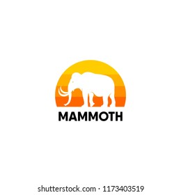 mammoth logo designs on isolated white background