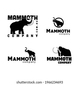 mammoth logo strong elephant technology illustration black