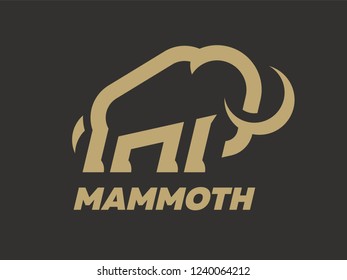 Mammoth logo template.