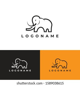 mammoth logo for your business , simple clean logo full vector template