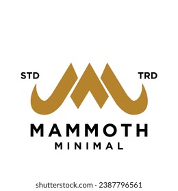 Plantilla de diseño de letras iniciales Mammoth M